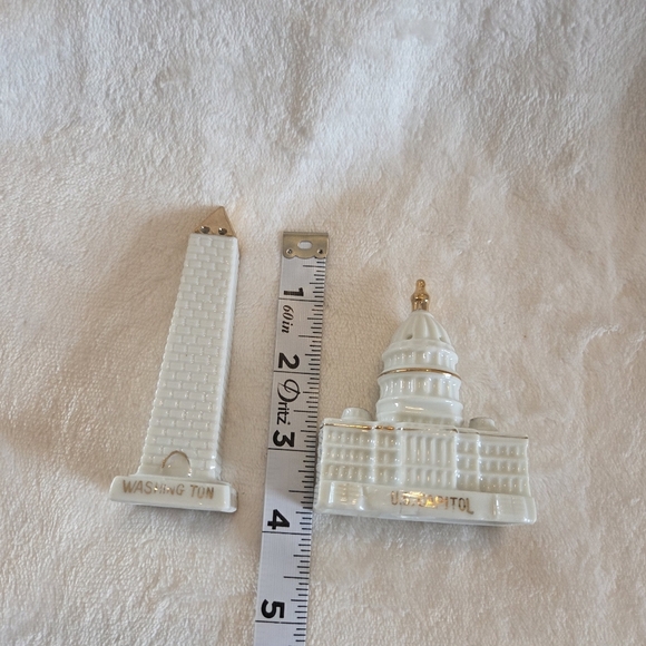 Decorative Salt & Pepper Shakers Of The White House And Washington Monument DC - Picture 14 of 14